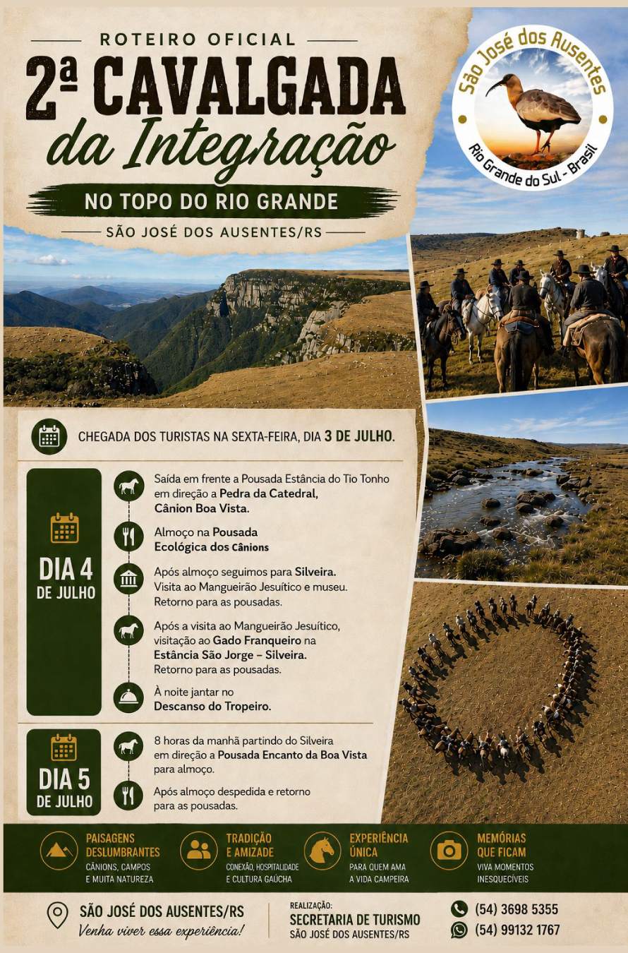 2ª CAVALGADA DA INTEGRAÇÃO – NO TOPO DO RIO GRANDE